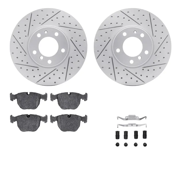 R1 Concepts WBUH1-31011 Brake Rotors - Carbon Coated - D/S W/ Optimum Oe Pads & Hdw